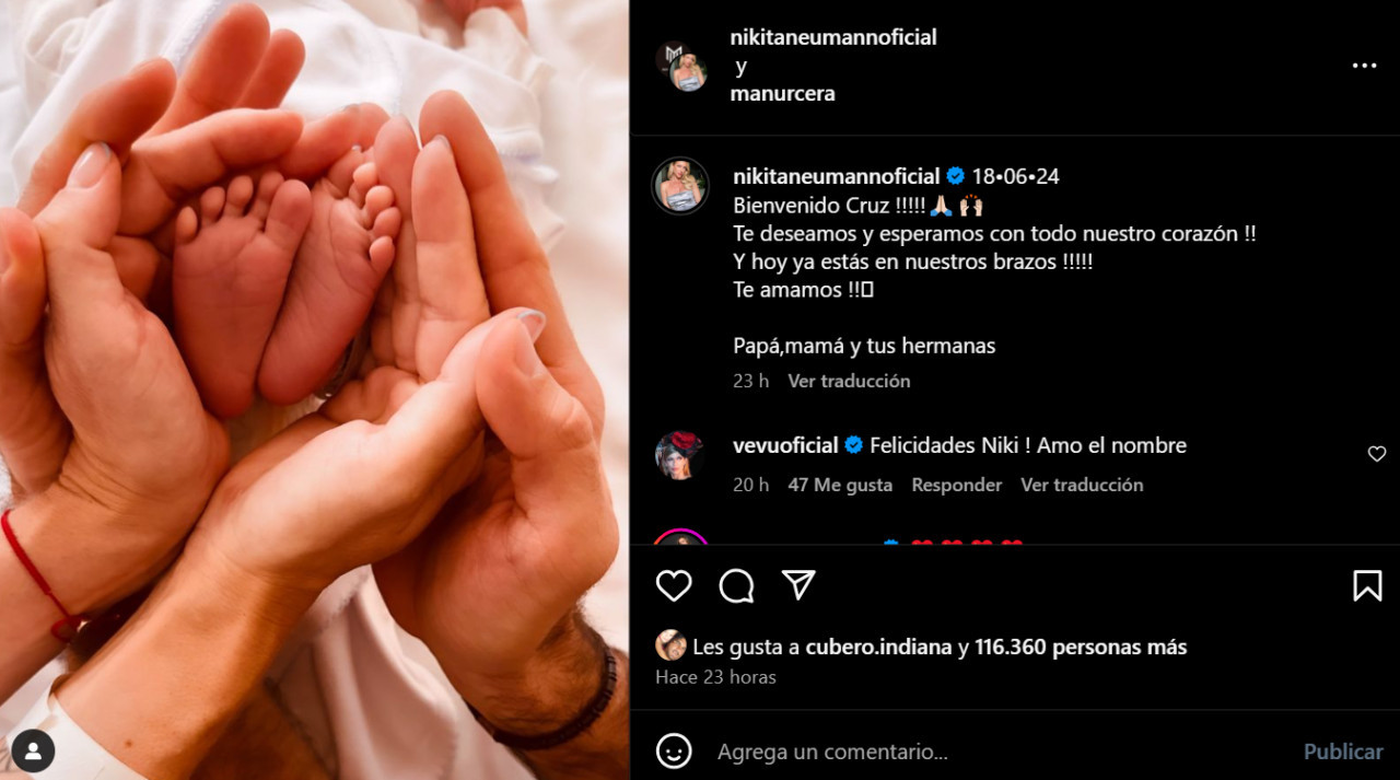 Así anunciaron la llegada de Cruz. Foto: Instagram.