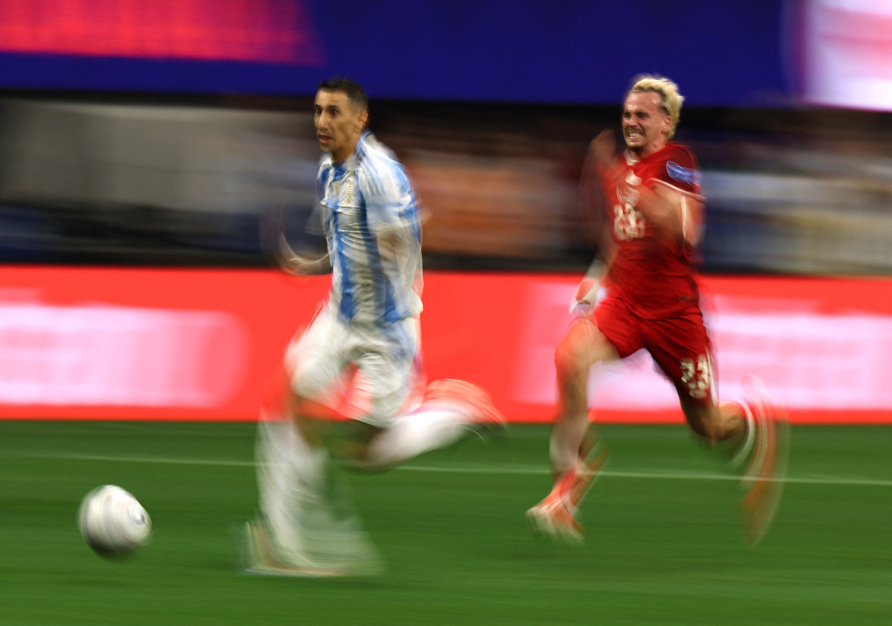Ángel Di María; Selección Argentina vs. Canadá; Copa América 2024. Foto: Reuters.
