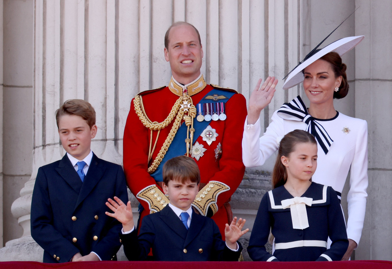 Príncipe William, Kate Middleton y sus hijos. Foto: Reuters.