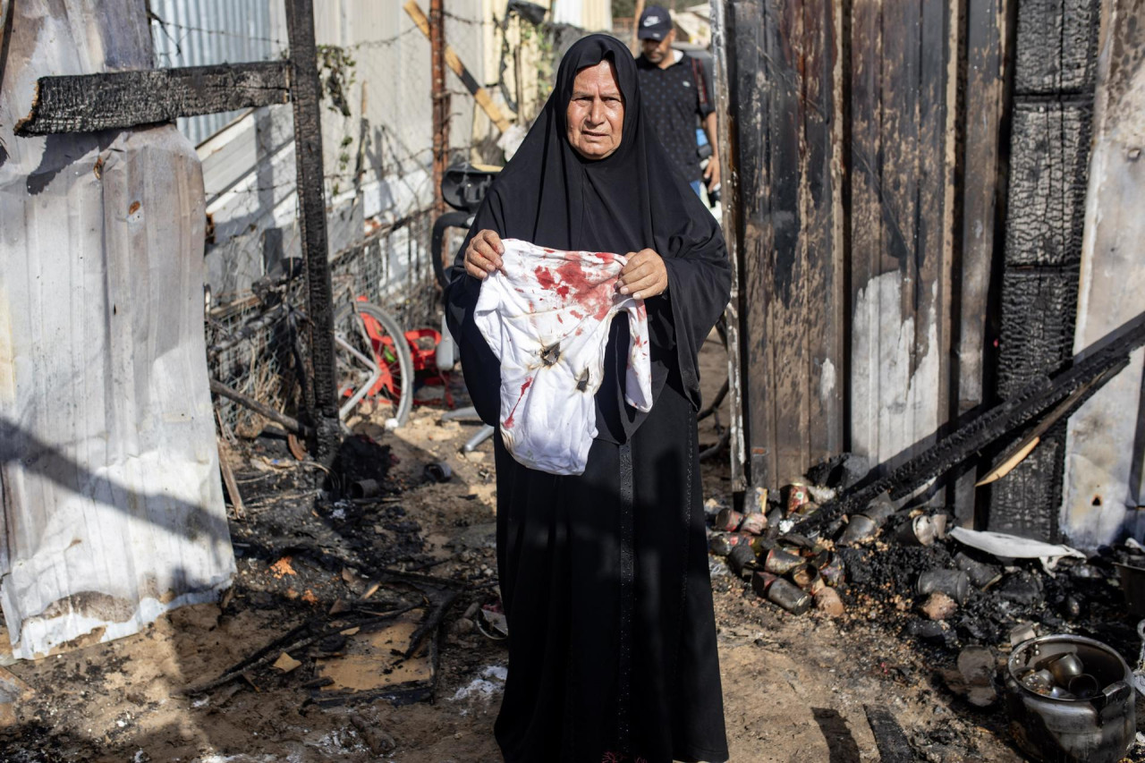 Destrozos en Rafah, Franja de Gaza; guerra Israel-Hamás. Foto: