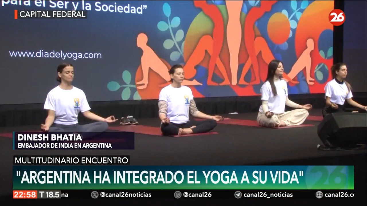 Famosos argentinos participaron de las actividades del Día Internacional del Yoga.