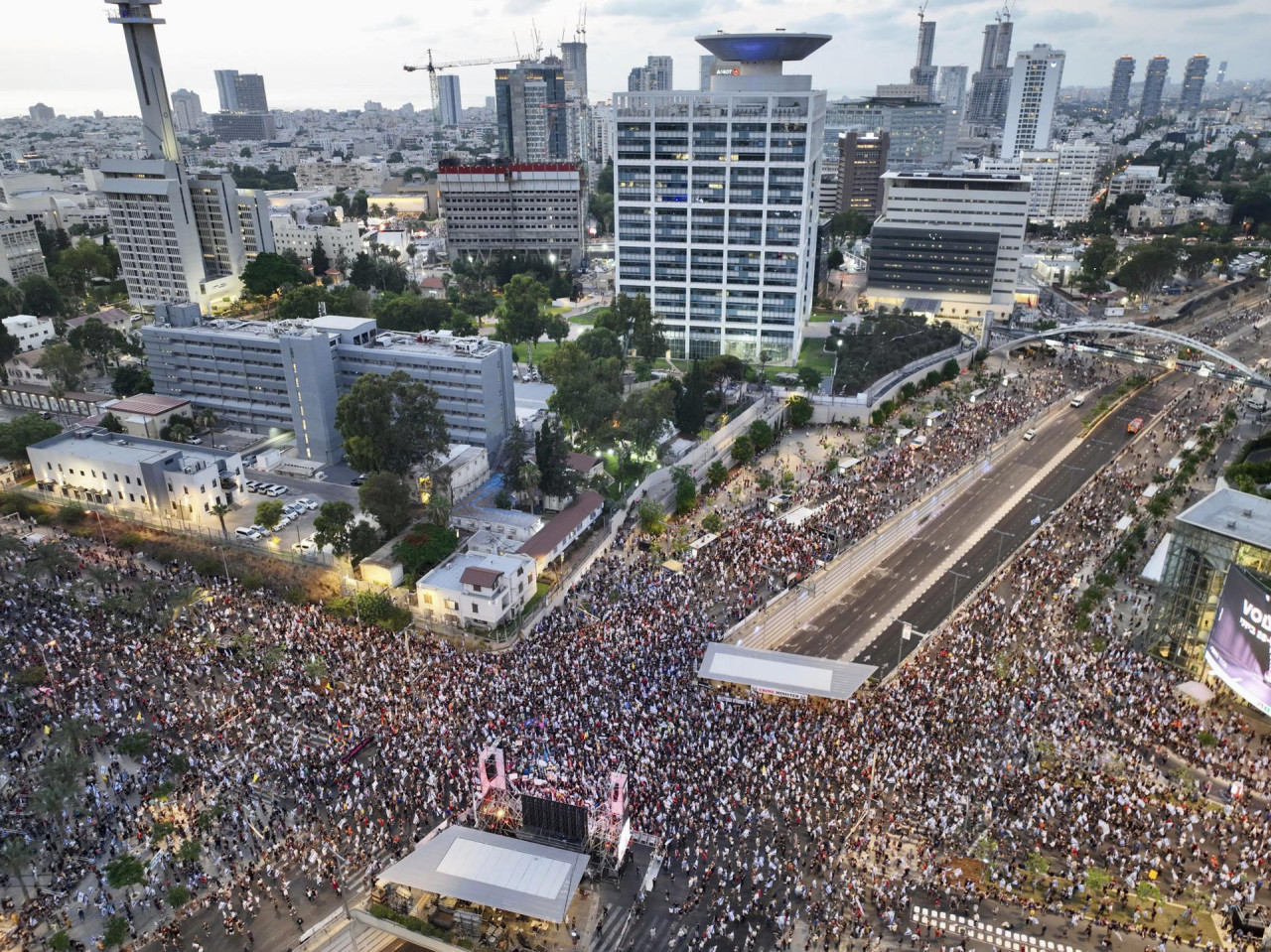 Protestas en Israel contra Netanyahu. Foto: EFE