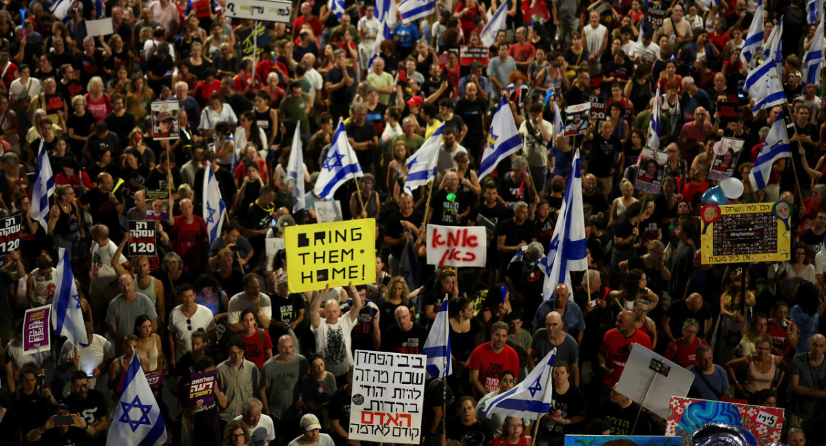 Protestas en Israel contra Netanyahu. Foto: Reuters