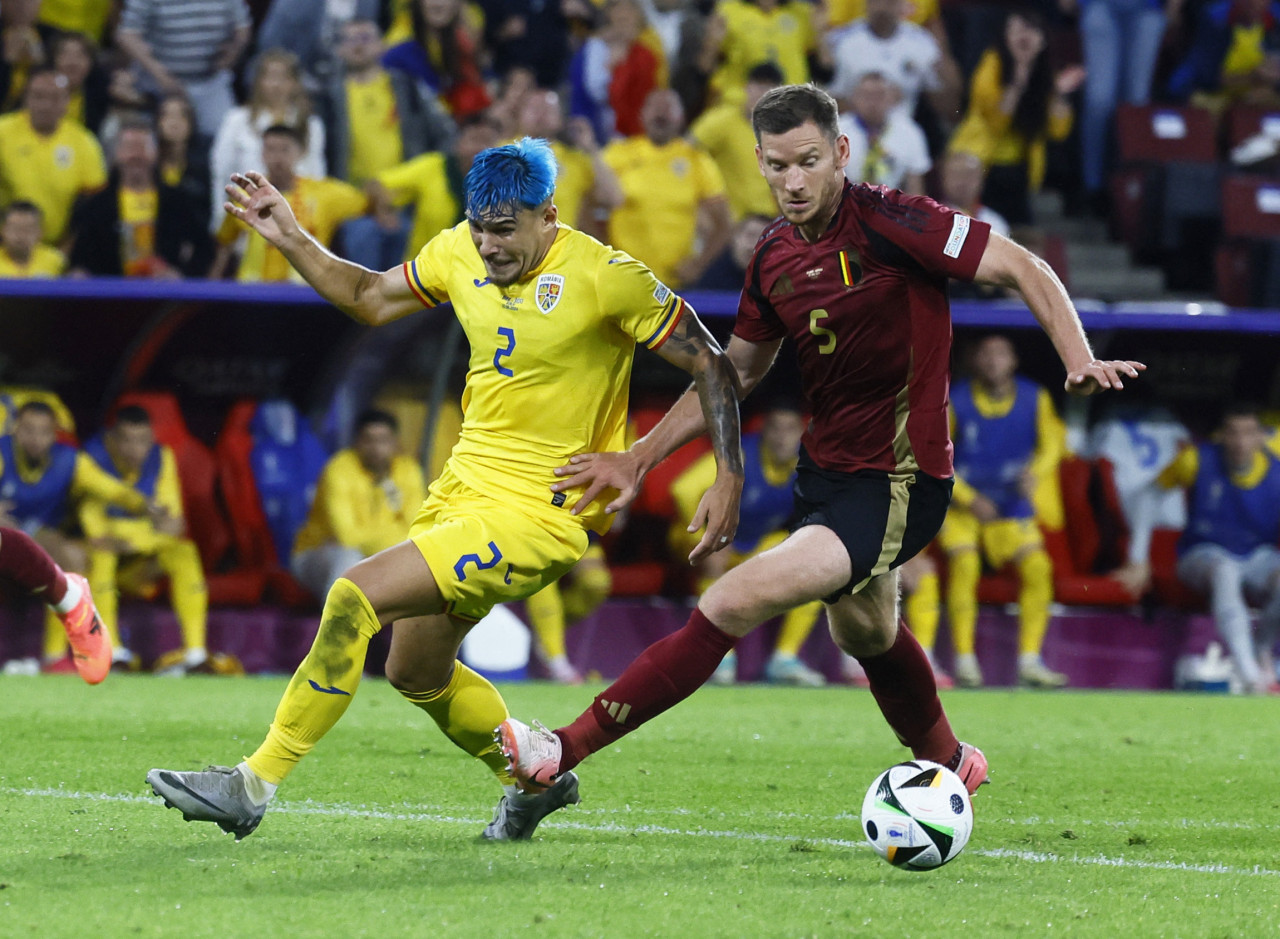 Rumania vs Bélgica, Eurocopa. Foto: Reuters