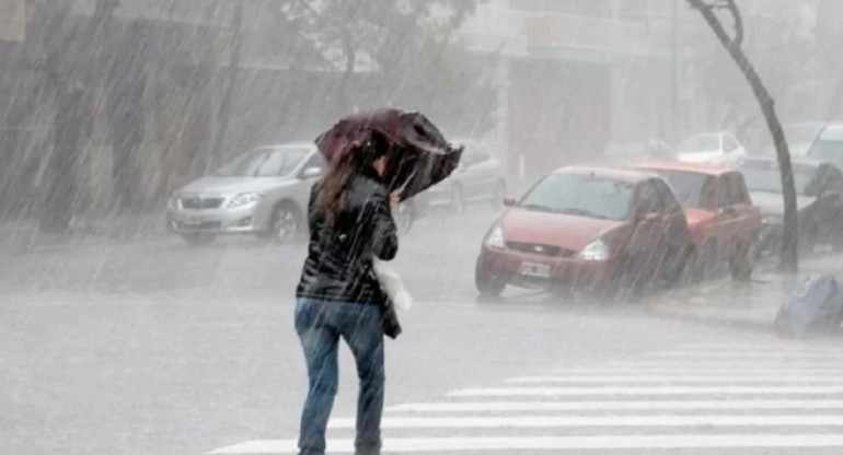 Lluvias en Buenos Aires. Foto: NA.