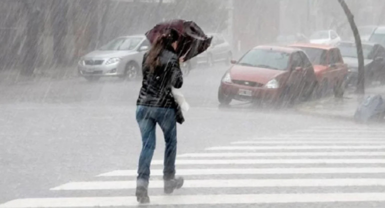 Lluvias en Buenos Aires. Foto: NA.