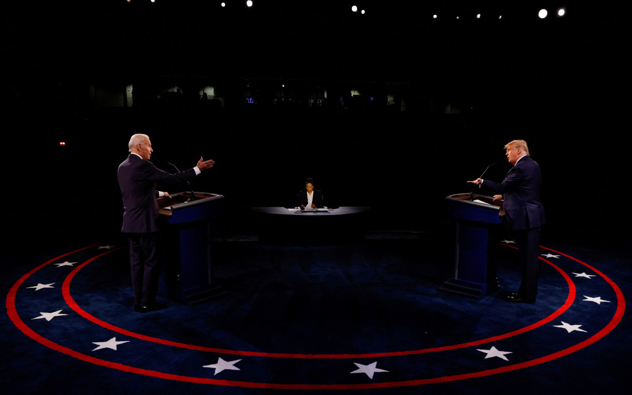 Joe Biden vs Donald Trump, debate presidencial en Estados Unidos. Foto: Reuters
