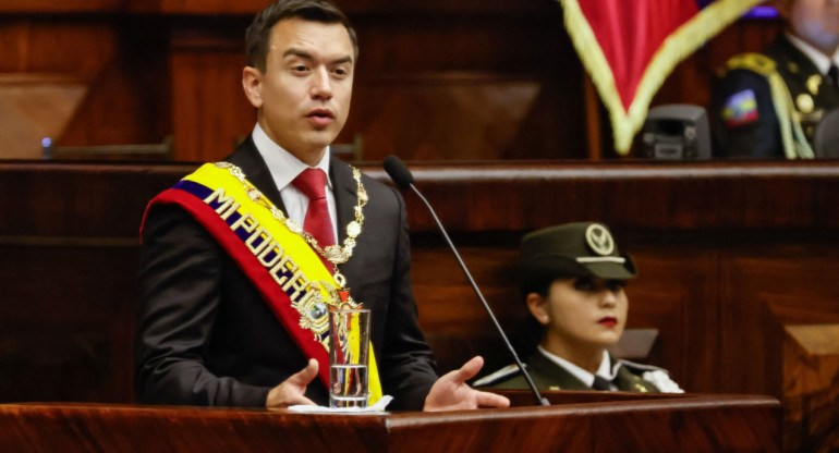 Daniel Noboa, presidente de Ecuador. Foto: Reuters.