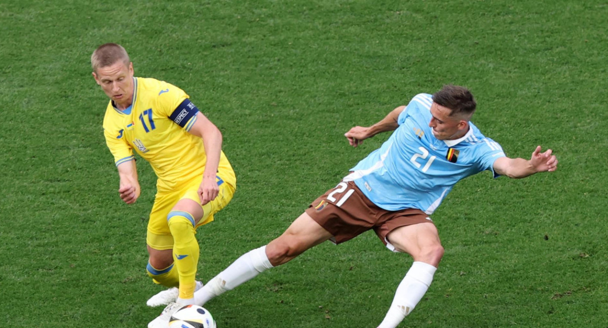 Ucrania vs Bélgica, Eurocopa. Foto: EFE