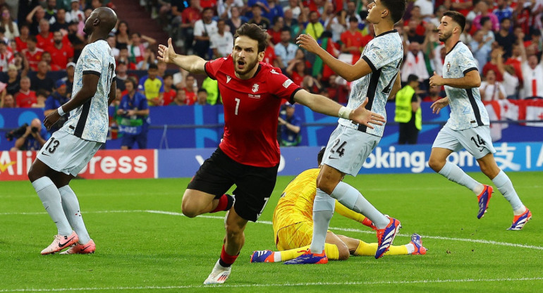 Khvicha Kvaratskhelia; Georgia vs. Portugal; Eurocopa. Foto: Reuters.