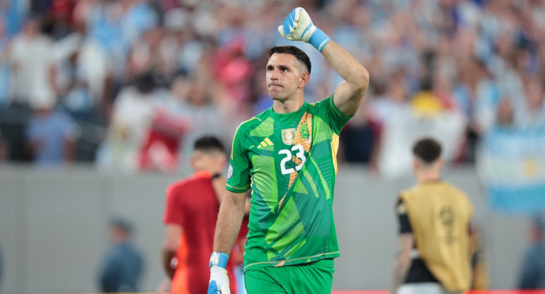 Emiliano "Dibu" Martínez; Argentina vs. Chile; Copa América 2024. Foto: Reuters.