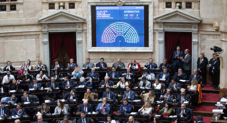 La Cámara de Diputados aprobó la Ley Bases y el paquete fiscal. Foto: NA.