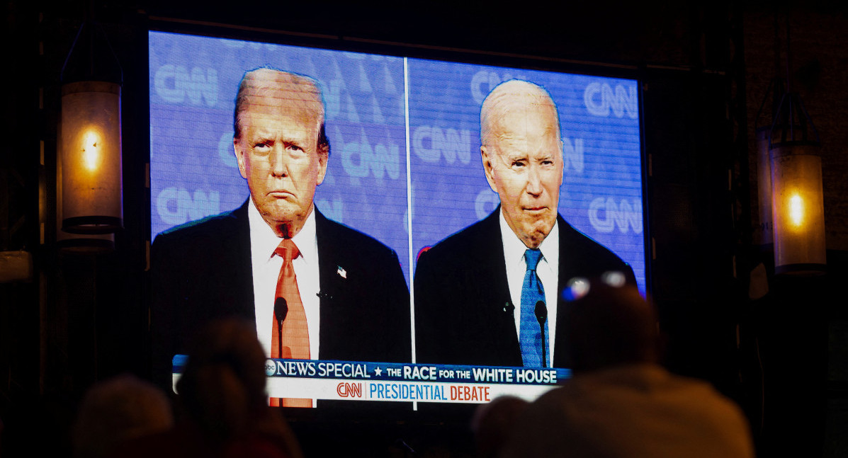 Joe Biden y Donald Trump, debate presidencial Estados Unidos. Foto: Reuters.