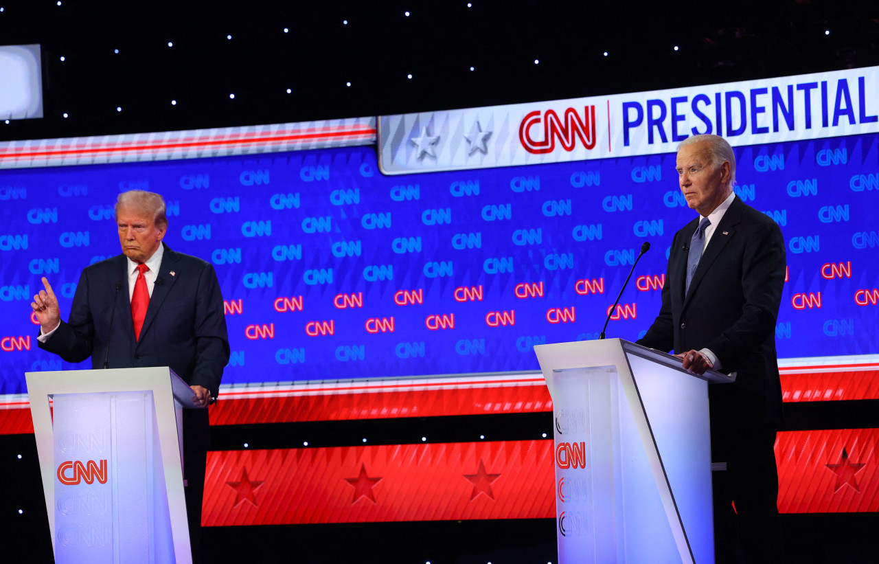 Joe Biden y Donald Trump, debate presidencial Estados Unidos. Foto: Reuters.