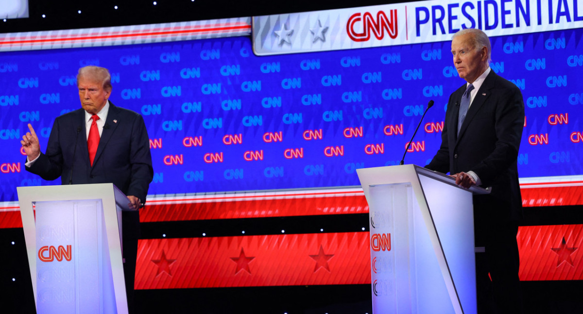 Joe Biden y Donald Trump, debate presidencial Estados Unidos. Foto: Reuters.