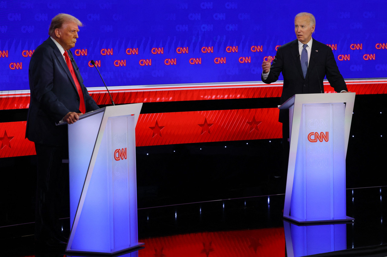 Joe Biden y Donald Trump, debate presidencial Estados Unidos. Foto: Reuters.