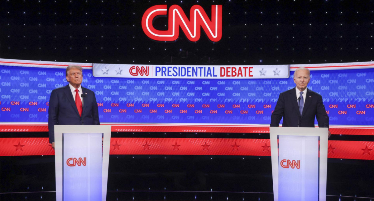 Trump y Joe Biden, debate presidencial en EEUU. Foto: EFE