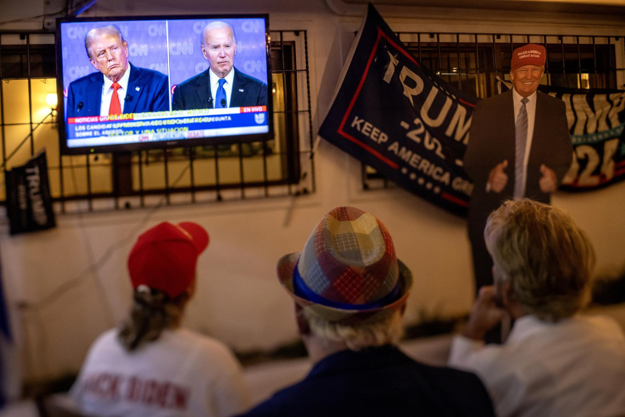 Trump y Joe Biden, debate presidencial en EEUU. Foto: EFE