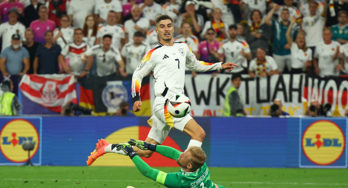 Alemania vs Dinamarca, Eurocopa. Foto: Reuters