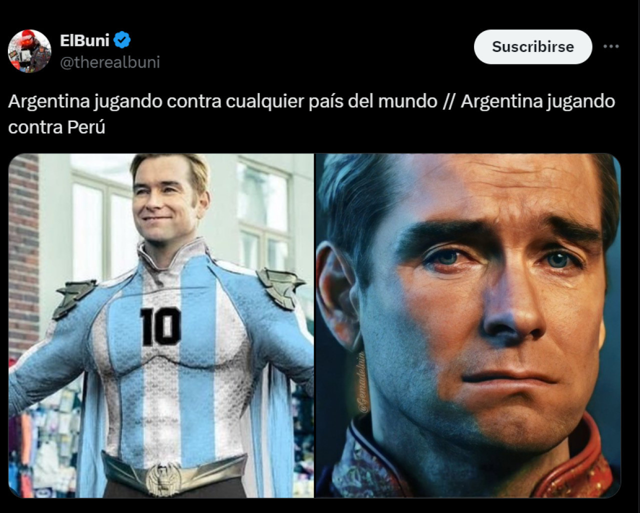 Mejores memes de Argentina-Perú. Foto: captura