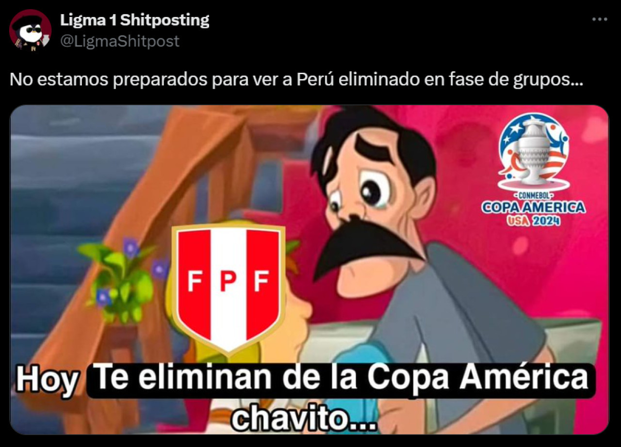 Mejores memes de Argentina-Perú. Foto: captura
