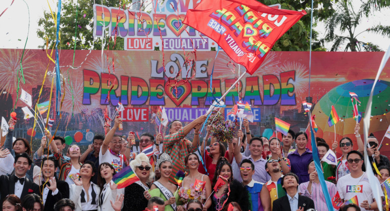 Marcha del Orgullo en Bangkok. Foto: Reuters.