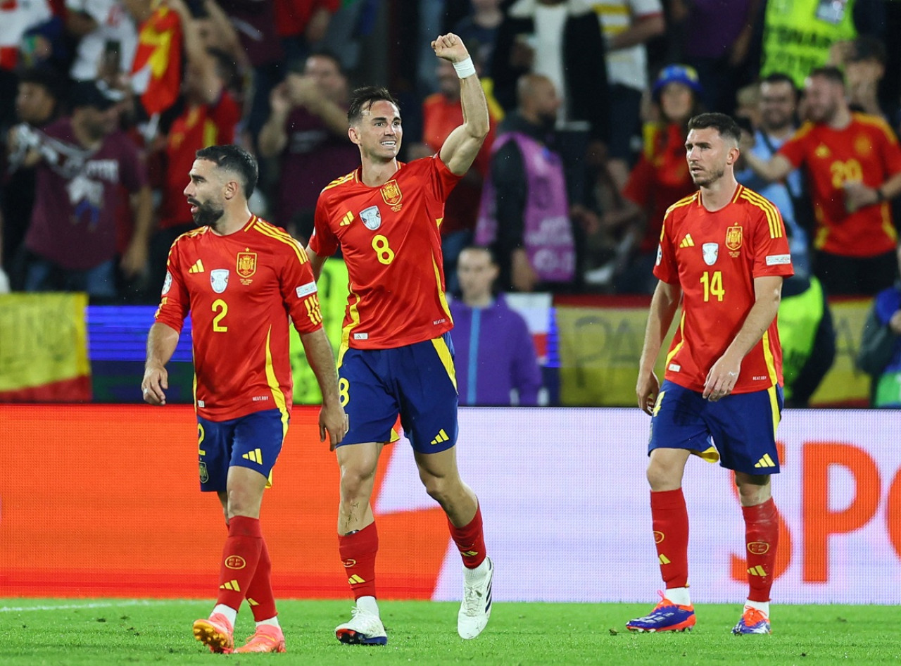 Fabián Ruiz; España vs. Georgia; Eurocopa 2024. Foto: Reuters.