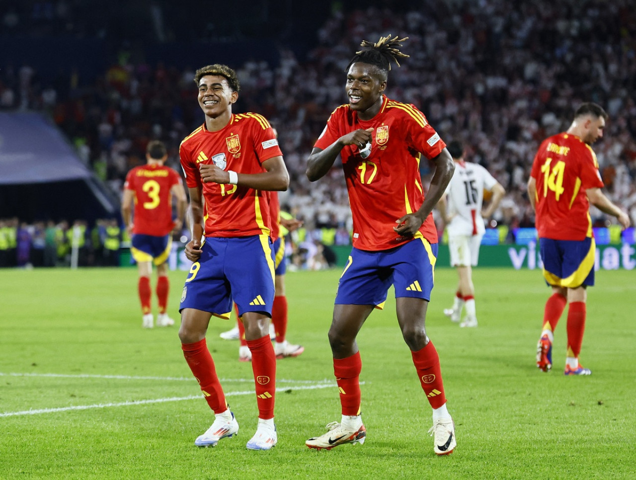 Nico Williams; España vs. Georgia; Eurocopa 2024. Foto: Reuters.