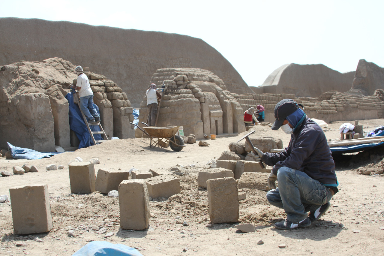 Descubrimientos en el yacimiento Chan Chan, en Perú. Foto: Proyecto Especial Complejo Arqueológico Chan Chan