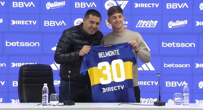 Tomás Belmonte fue presentado como refuerzo de Boca. Foto: captura