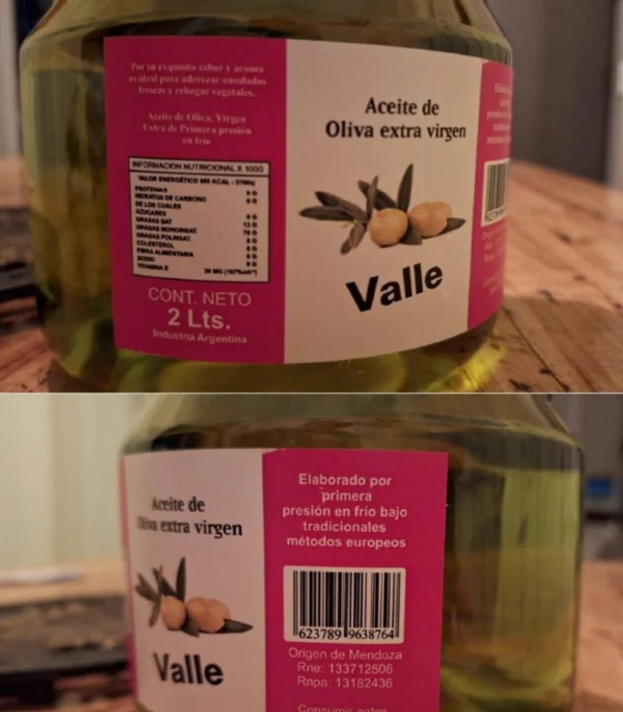 El aceite de oliva prohibido por ANMAT. Foto: NA.