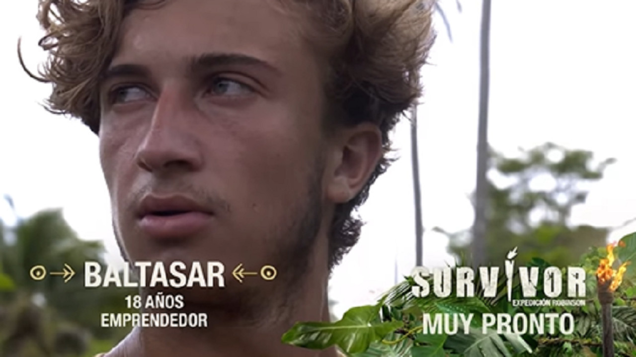 Baltasar, participante de "Survivor Expedición Robinson". Foto: captura Telefe.