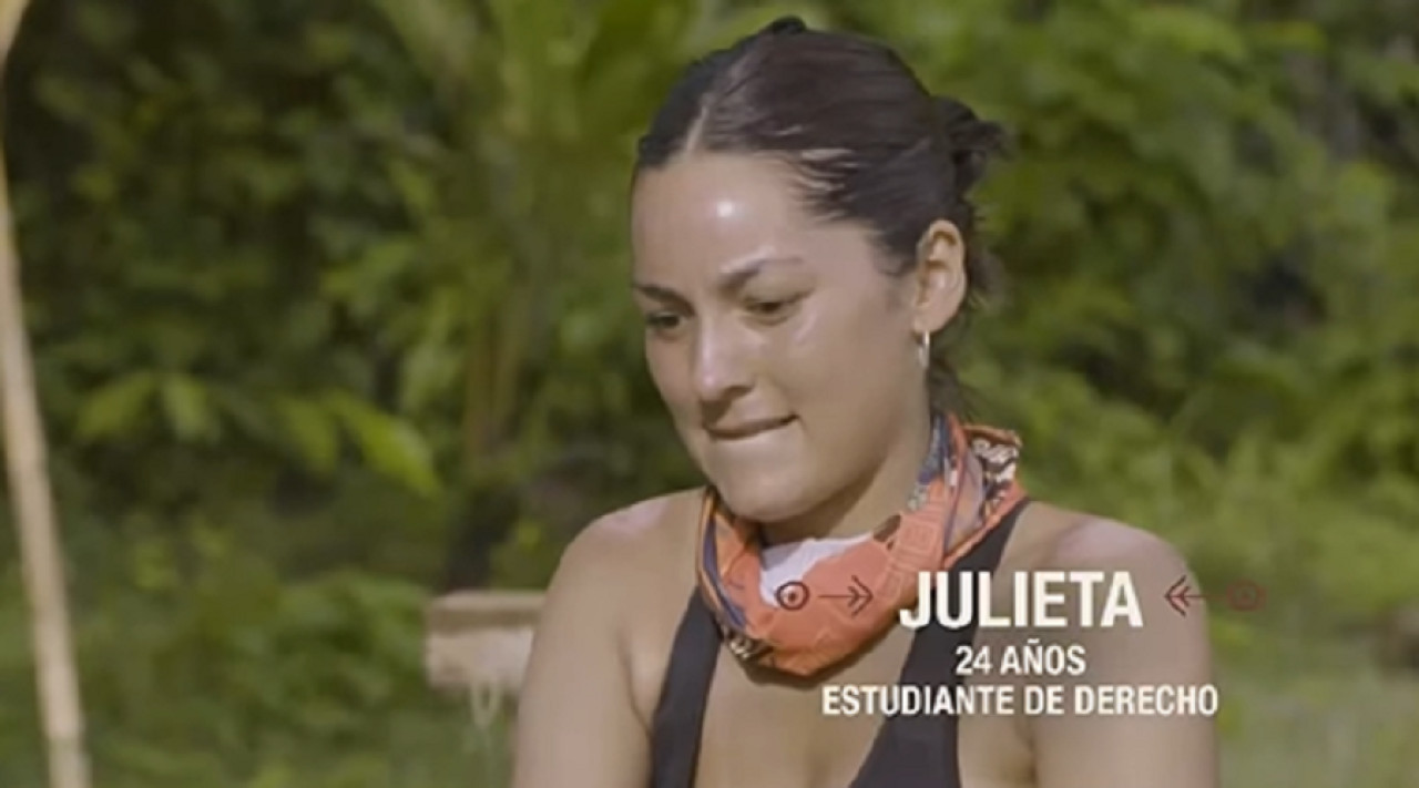 Julieta, participante de "Survivor Expedición Robinson". Foto: captura Telefe.