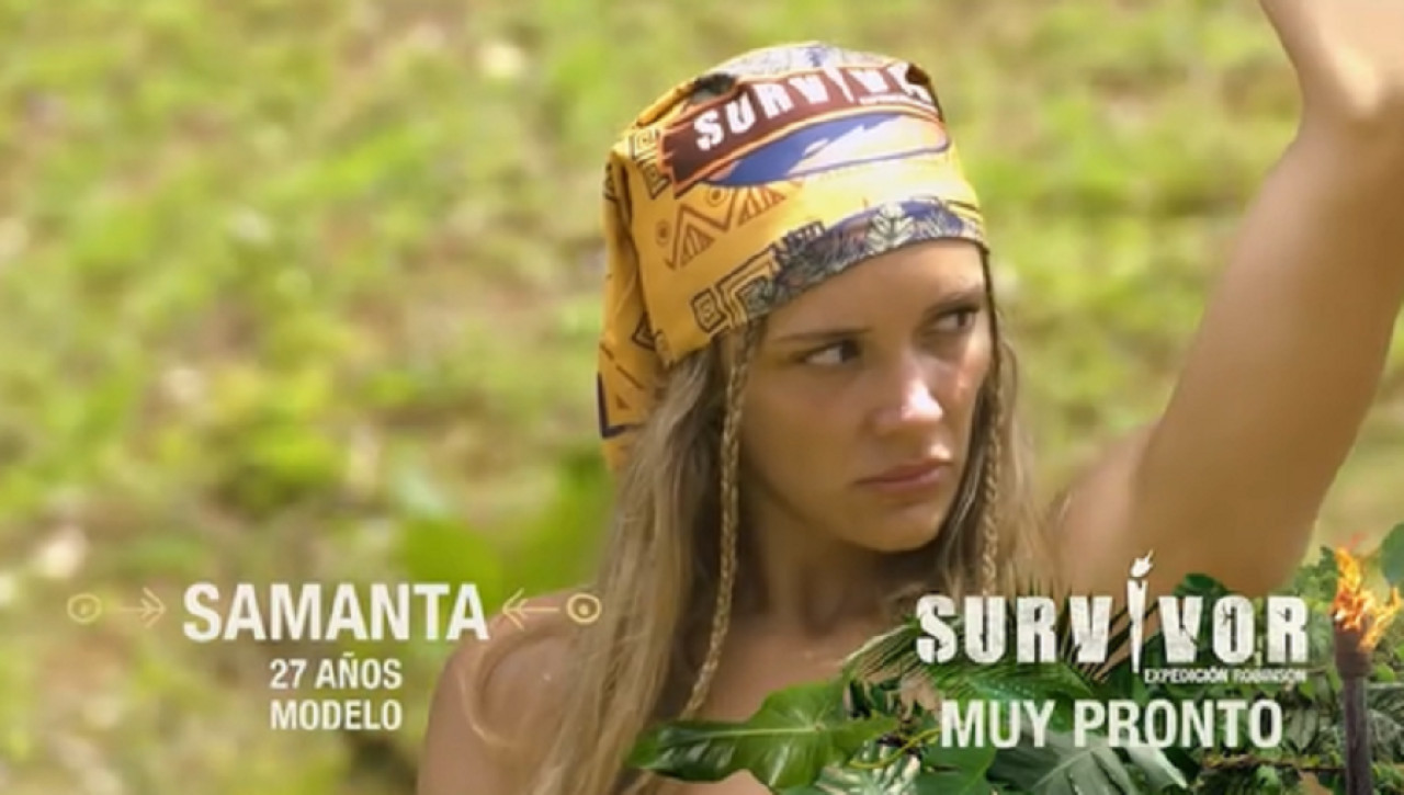 Samanta, participante de "Survivor Expedición Robinson". Foto: captura Telefe.