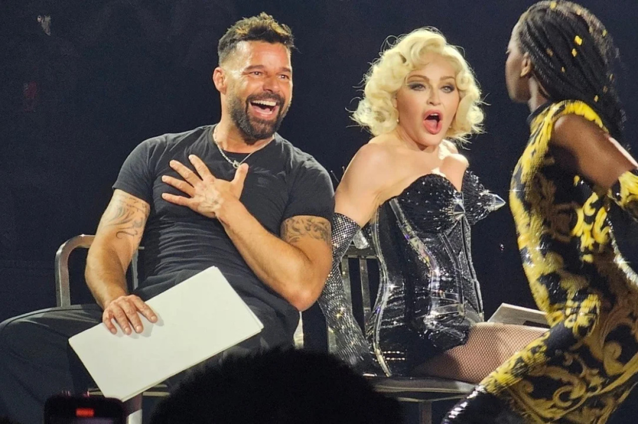 Ricky Martin y Madonna en un mismo show. Foto: NA.