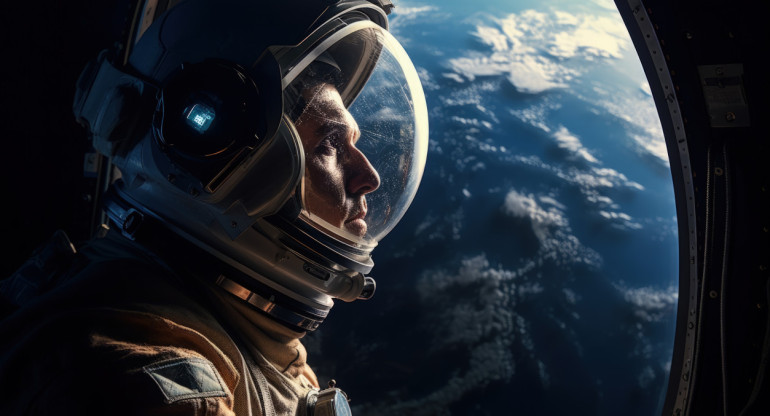 Astronauta en el espacio. Foto: Freepik