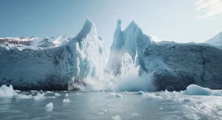 Derretimiento de glaciares. Foto: X/@FMCenterNoticia