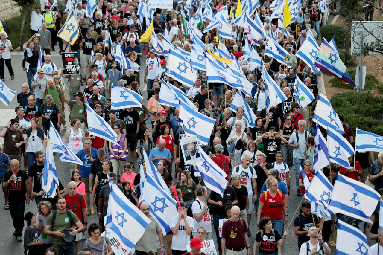 Nuevas manifestaciones contra Netanyahu en Israel. Foto: EFE.