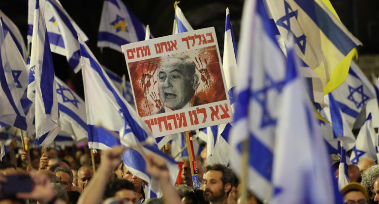 Nuevas manifestaciones contra Netanyahu en Israel. Foto: EFE.