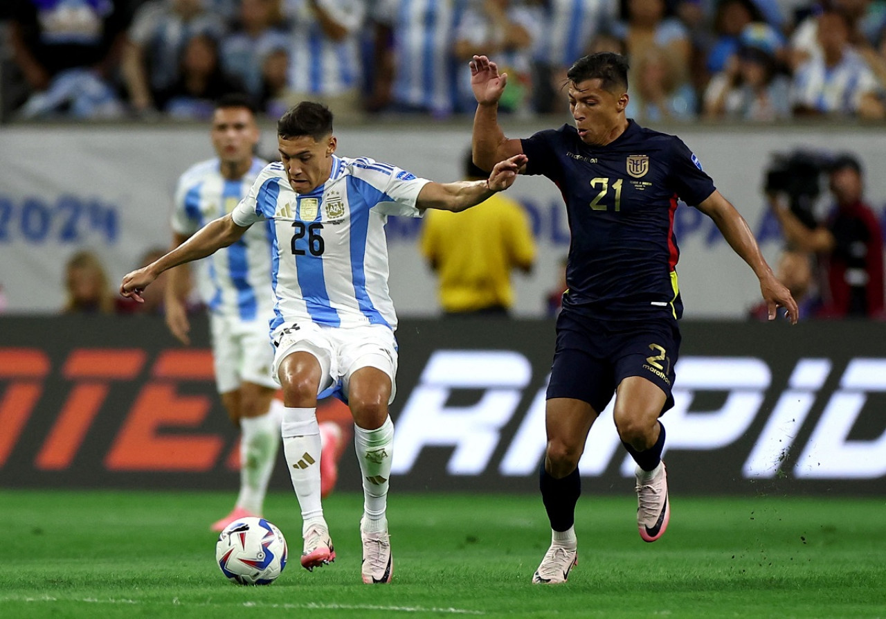 Nahuel Molina; Argentina vs. Ecuador; Copa América 2024. Foto: Reuters.