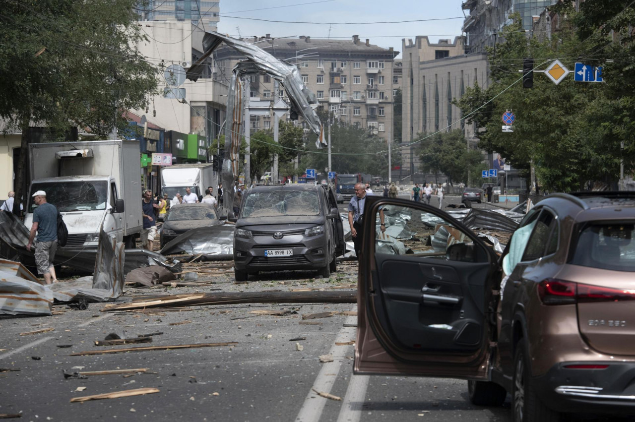 Ataque de Rusia en Kiev, Ucrania. Foto: EFE.