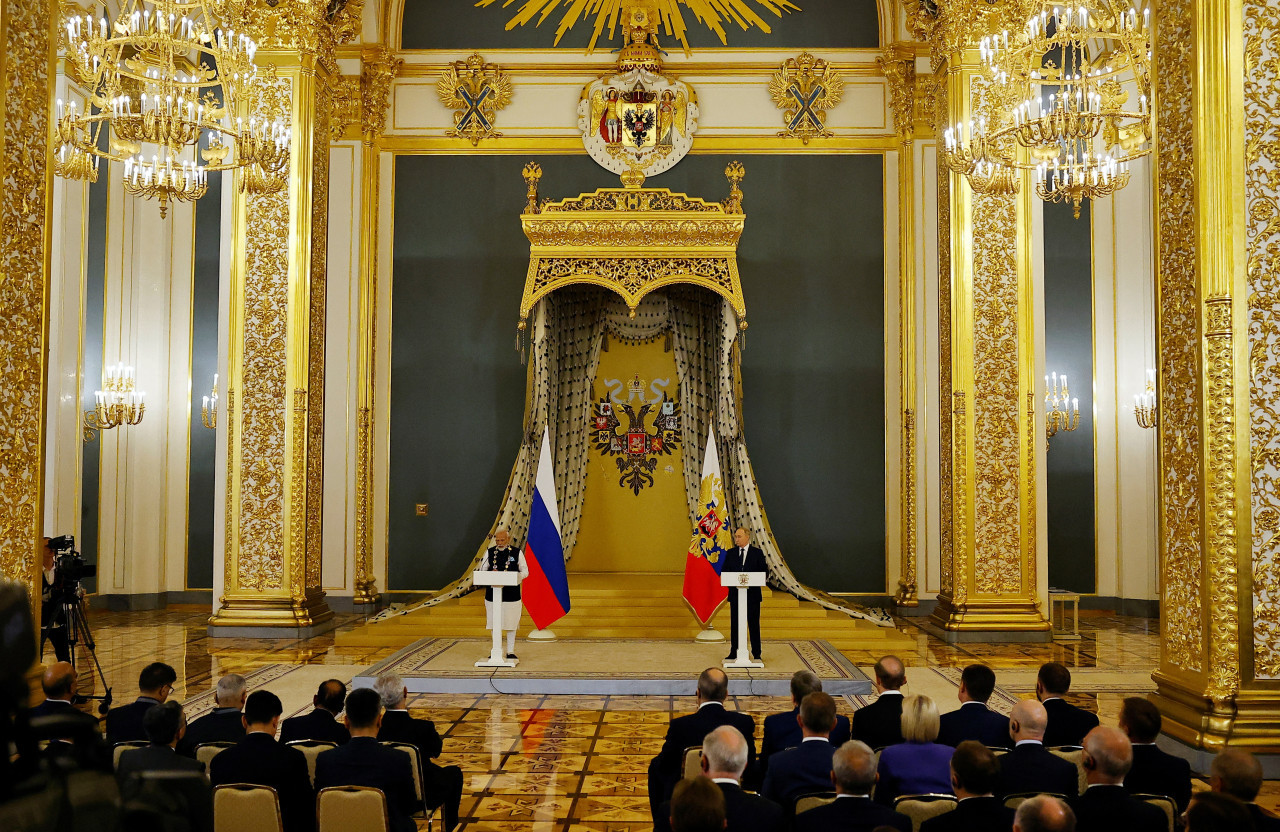 Vladimir Putin y Narendra Modi. Foto: Reuters.