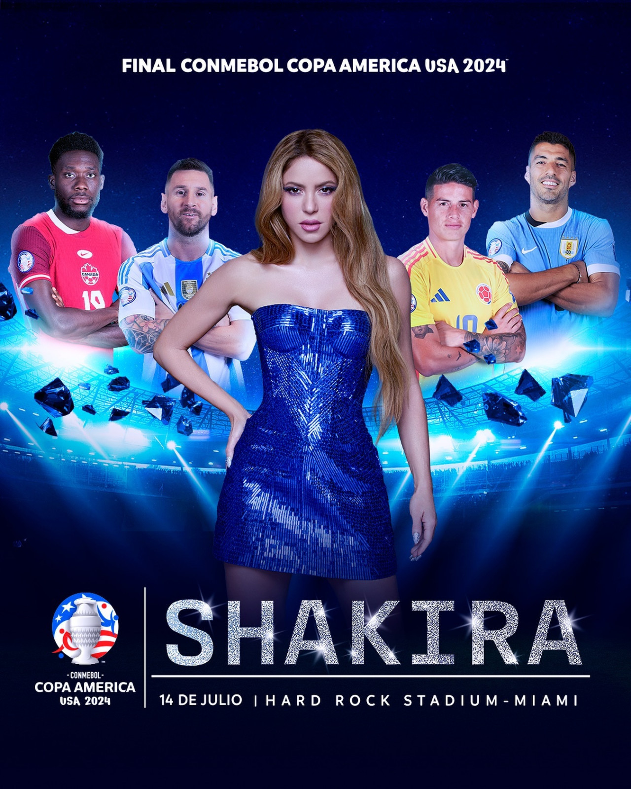 Confirmaron la presencia de Shakira en la final de la Copa América 2024.