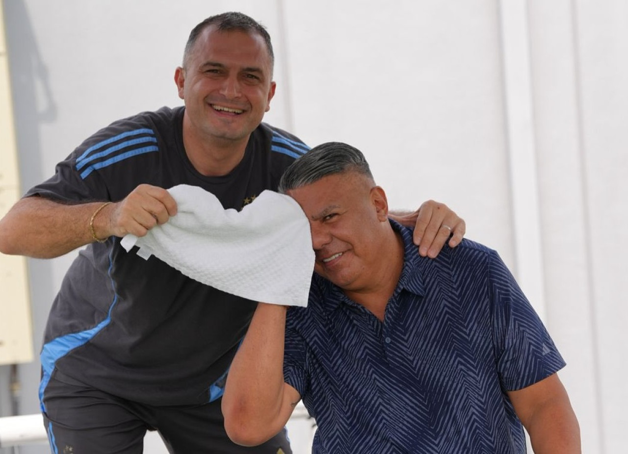 Claudio "Chiqui" Tapia y Luciano Nakis. Foto: X @tapiachiqui.