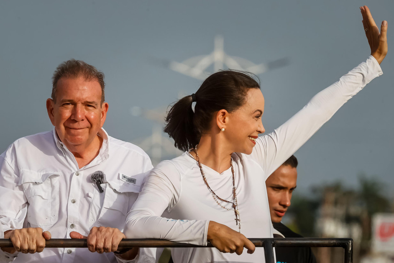 María Corina Machado y Edmundo González Urrutia. Foto: EFE.