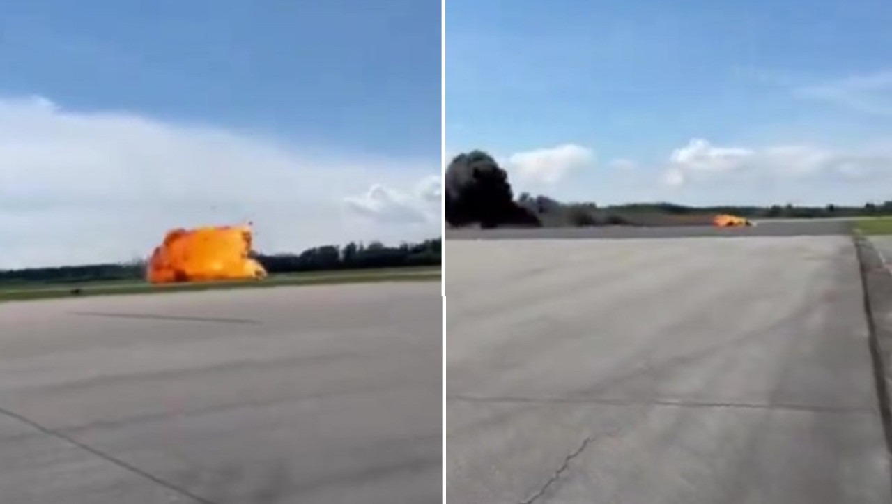 Un piloto de avión murió en un entrenamiento en Polonia. Foto: captura de video