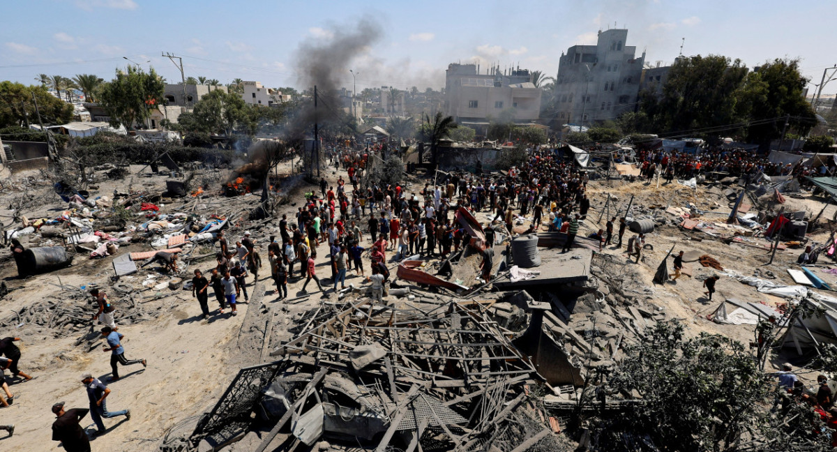 Ataque de Israel en zona humanitaria en Gaza. Foto: Reuters