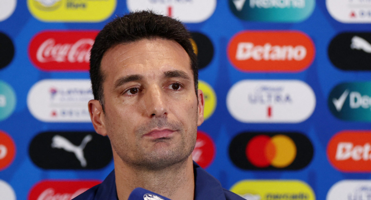 Lionel Scaloni en conferencia de prensa, Copa América 2024. Foto: Reuters