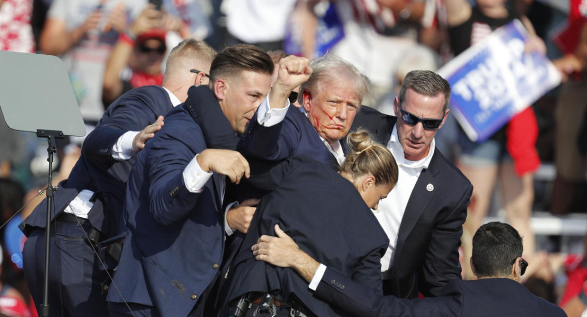 Atentado contra Donald Trump. Foto: EFE