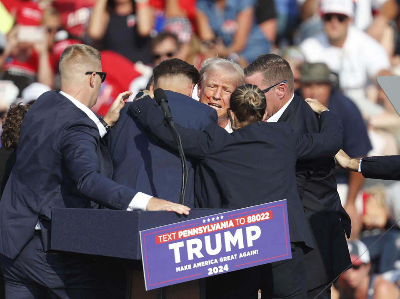 Atentado contra Donald Trump. Foto: EFE